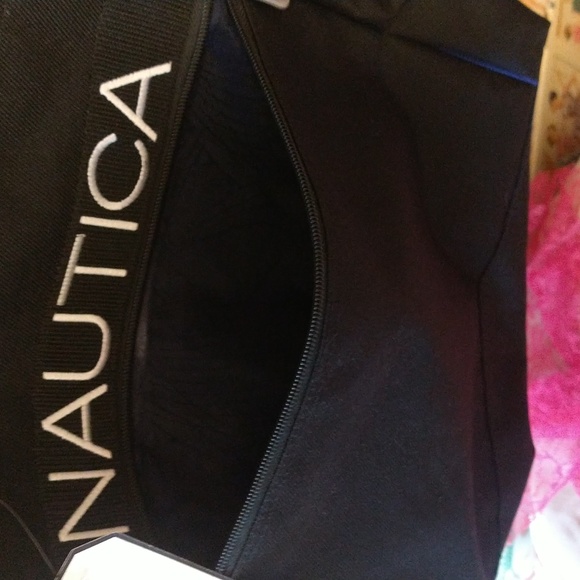 NWT Nautica black "Boat Tote" bag - Picture 4 of 9